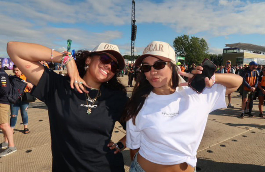 Girls wearing Principal Oscar Hats and British Racing Club Tshirts