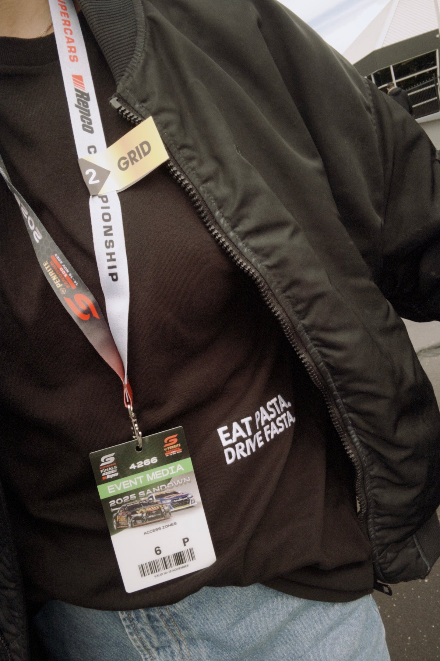 Eat Pasta Drive Fasta - T-Shirt (Off-White & Black)