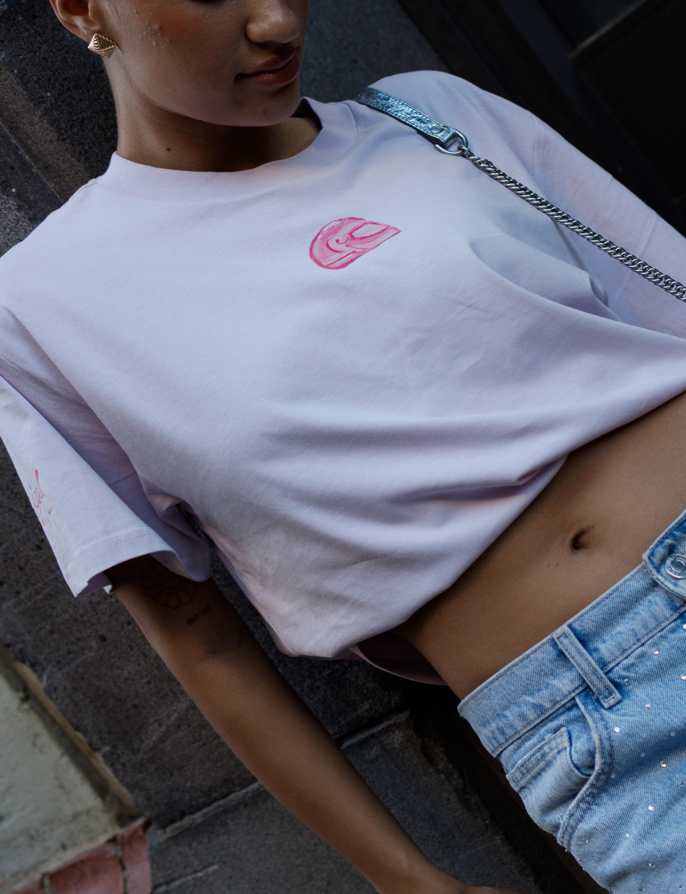 The 'Marli' T-Shirt (Light Purple) - Lykka Collab