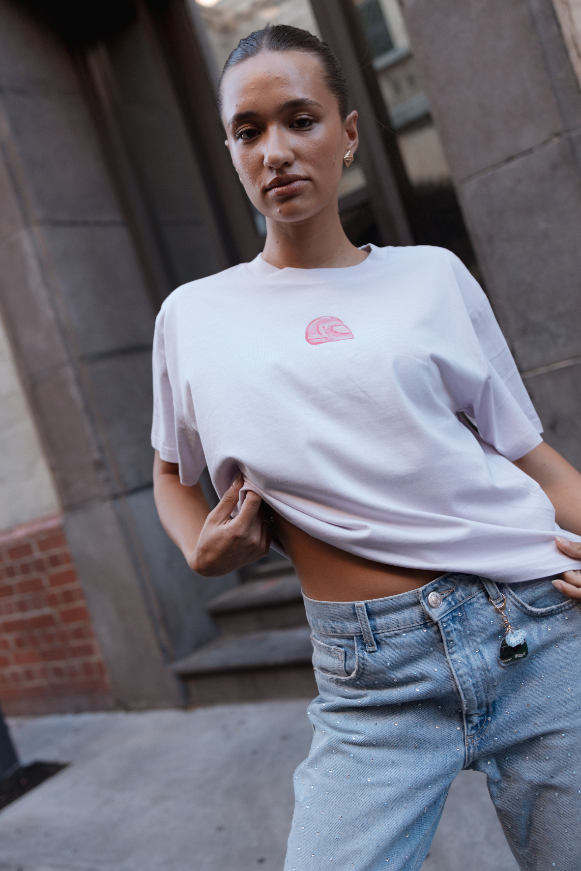 The 'Marli' T-Shirt (Light Purple) - Lykka Collab