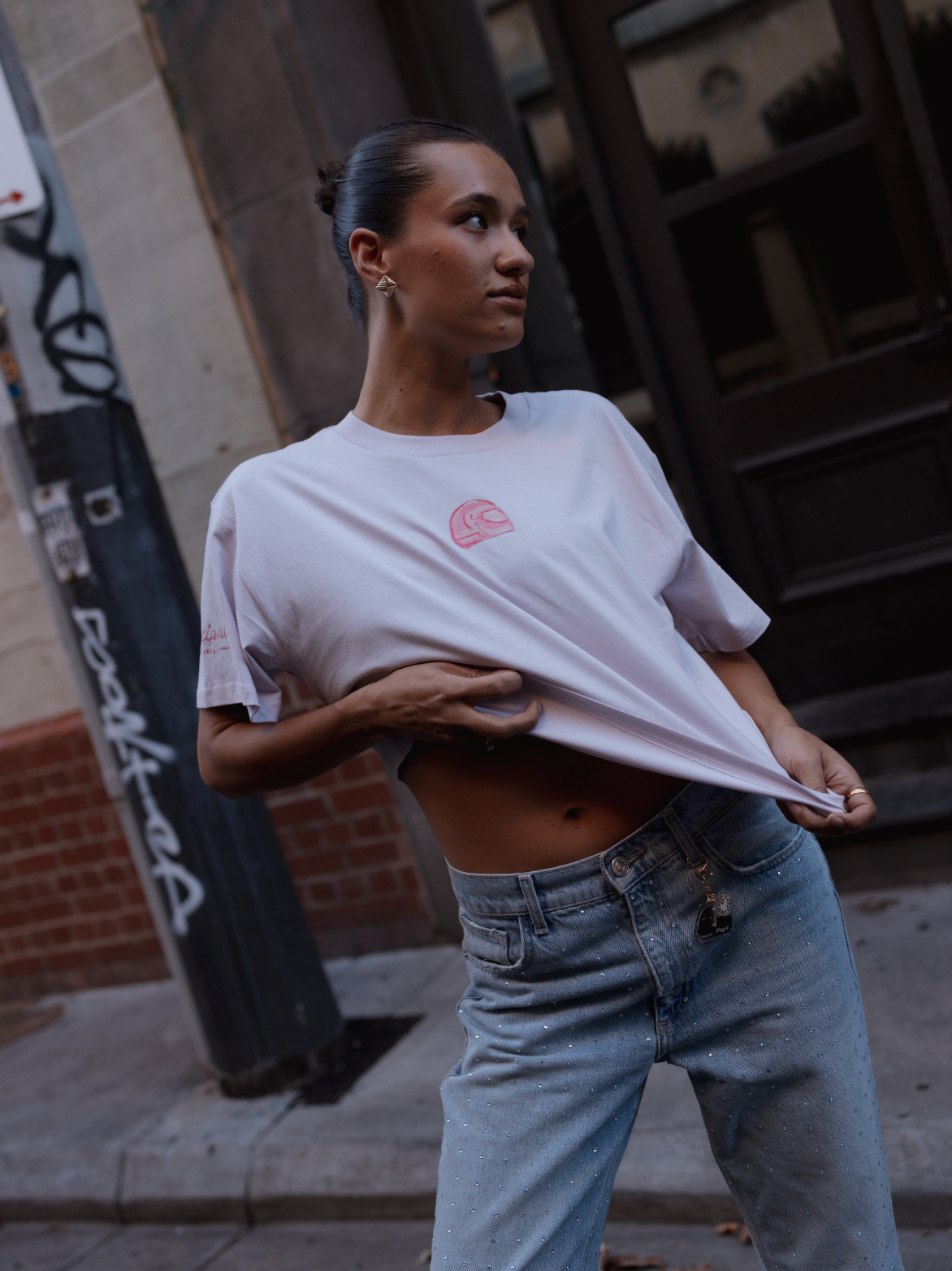 The 'Marli' T-Shirt (Light Purple) - Lykka Collab
