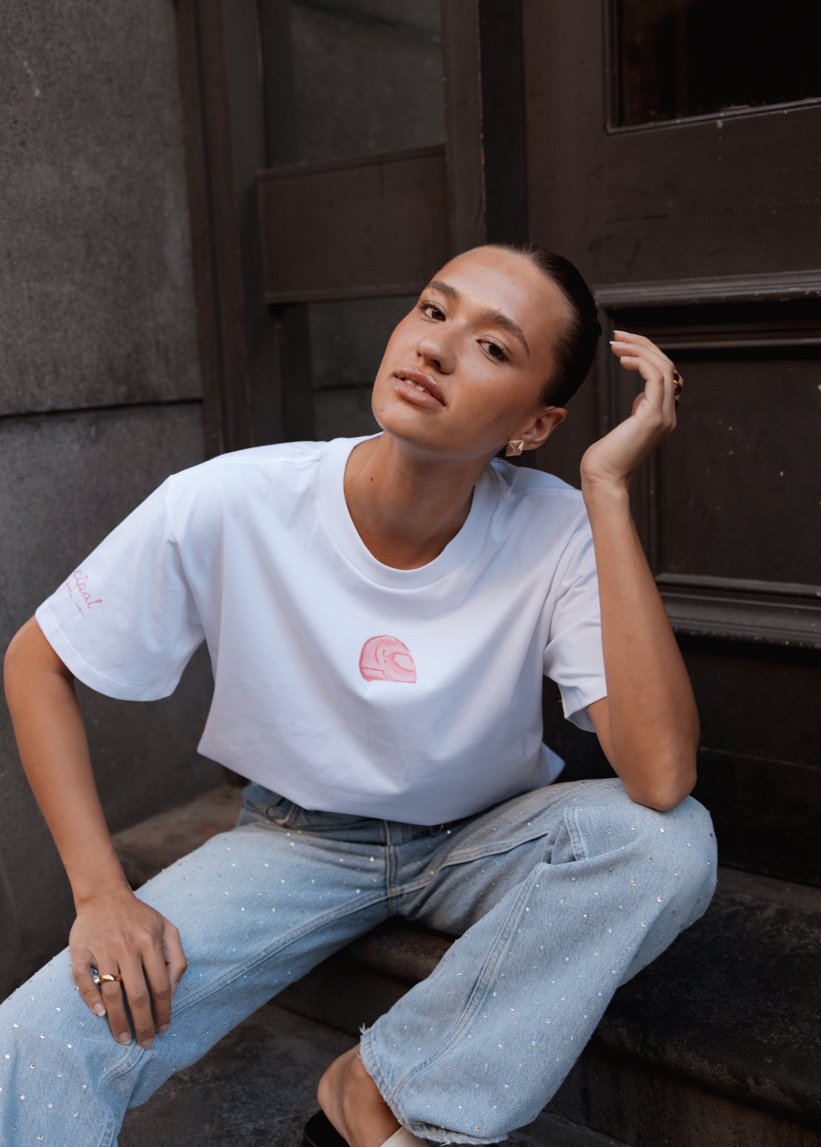 The 'Lykka' T-Shirt (White) - Lykka Collab