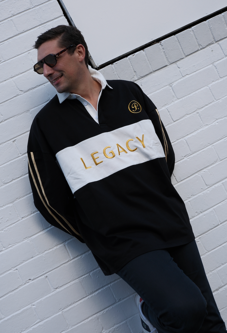 LEGACY GOLD STRIPE RUGBY PULLOVER