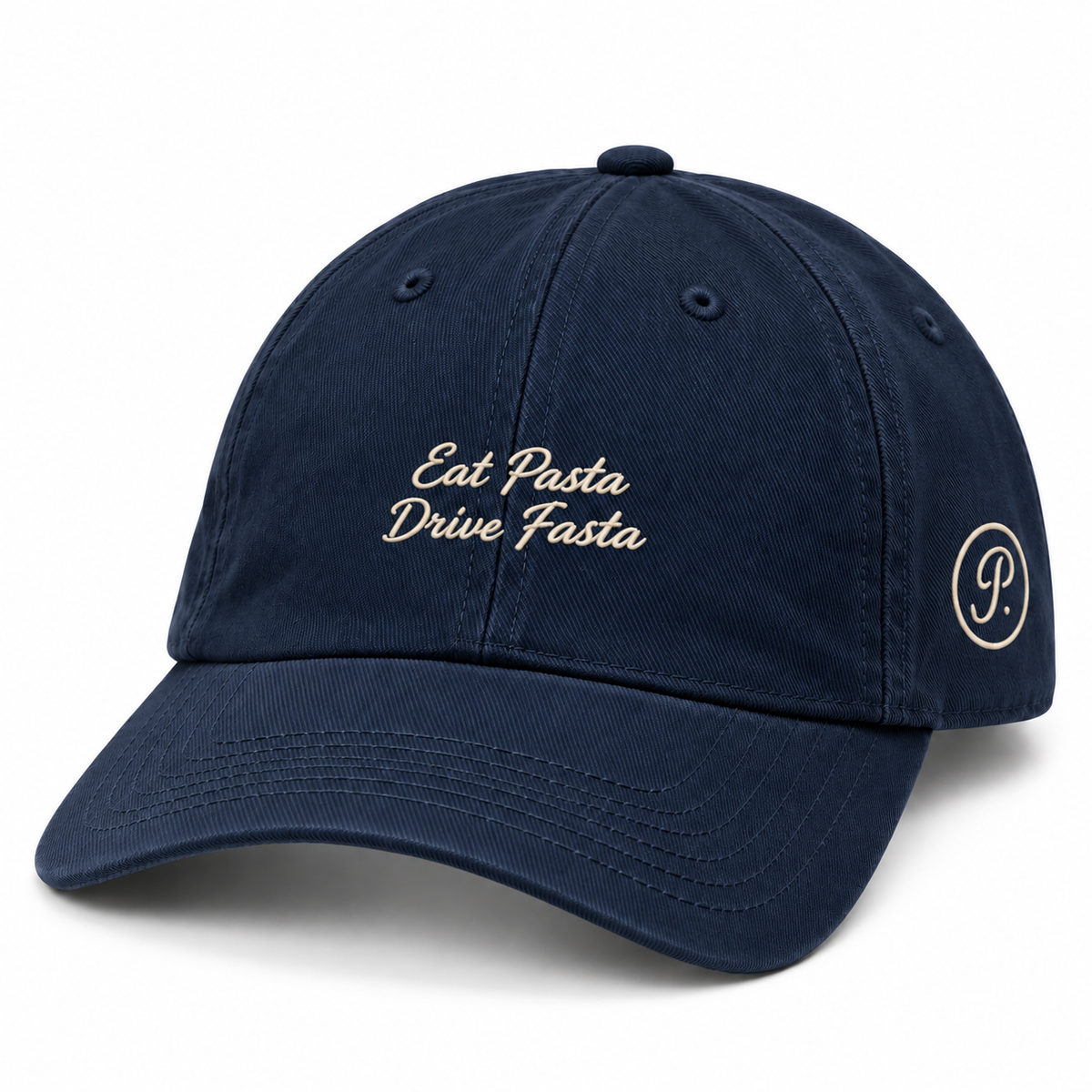 EAT PASTA DRIVE FASTA - Navy Hat
